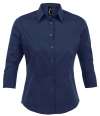 17010 Effect SOL'S Ladies Effect 3/4 Sleeve Fitted Shirt Dark Blue colour image